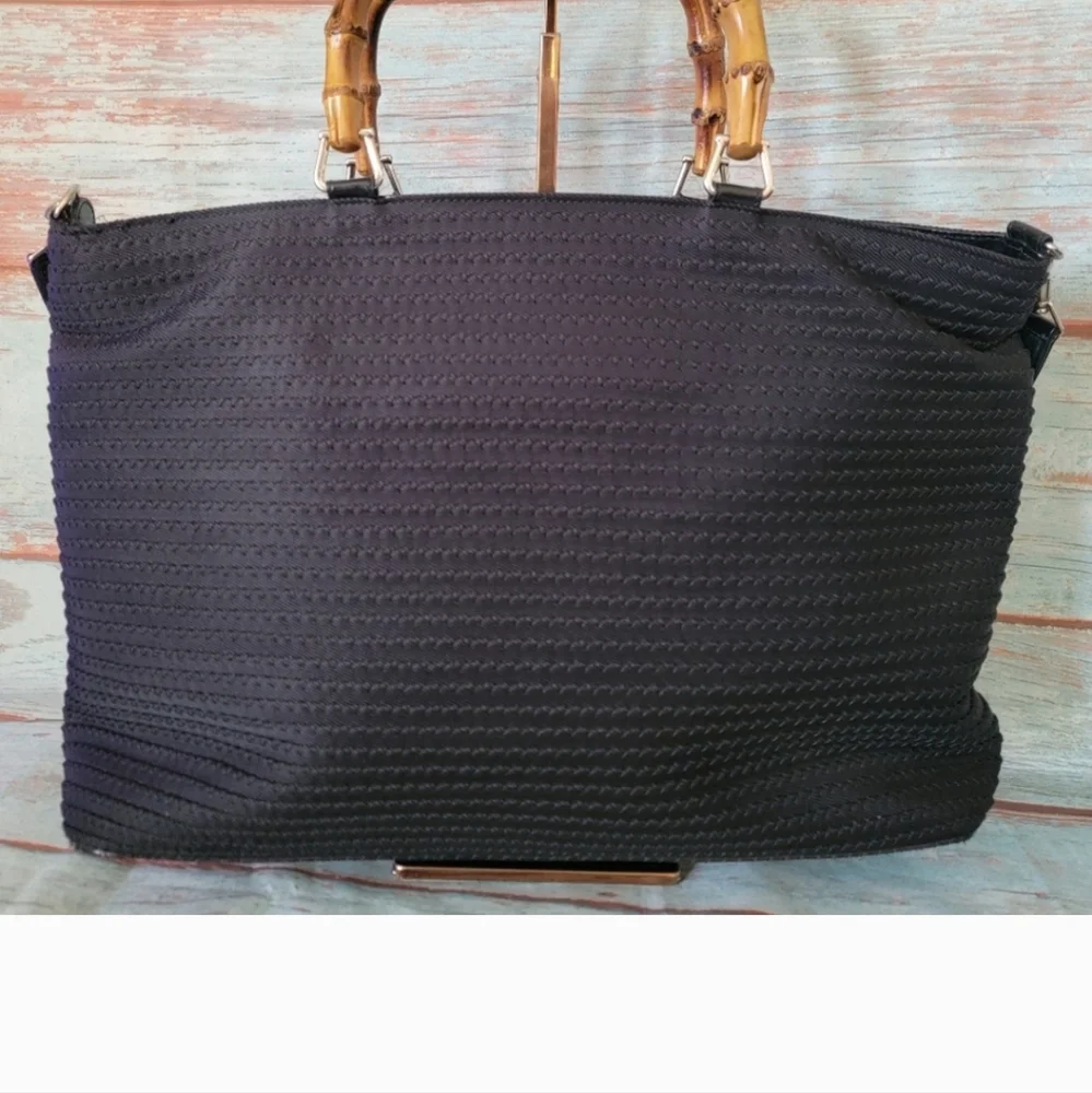 Authentic Gucci Bamboo Tote Shoulder Bag with Strap - Picture 5 of 15